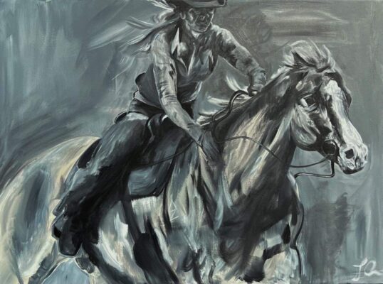 Artist Fallon Francis custom painted horse portrait-FX3 Designs