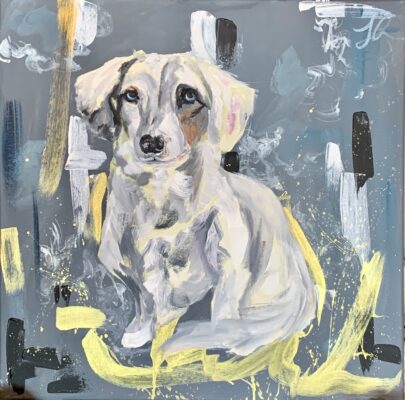 Artist Fallon Francis-fx3 Designs-custom pet portrait-Dash-commissioned 2023