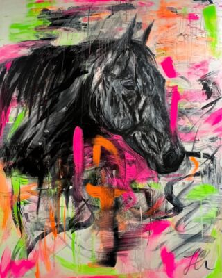 Neon Shadows-Fallon Francis-custom horse portraits