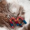 Saquaro Pink and Copper Clay Earrings Handmade Fallon Francis 4