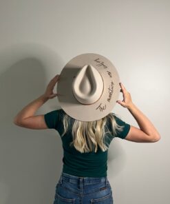 The mountains are calling burned fashion hat tan by fallon francis