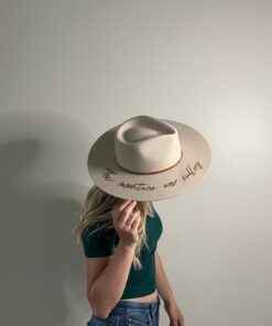 The mountains are calling burned fashion hat tan by fallon francis 3