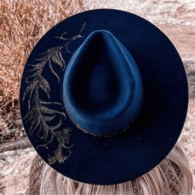 custom burned cowboy hat fallon francis