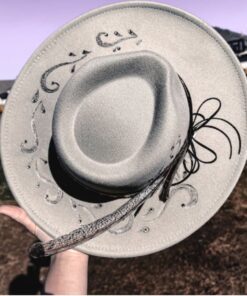 custom burned cowgirl hat fallon francis