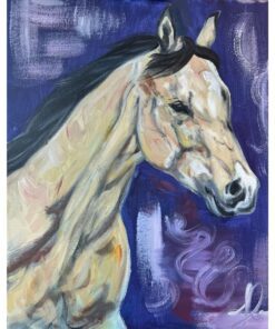 fallon francis custom art acrylics horse buckskin