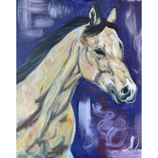 fallon francis custom art acrylics horse buckskin